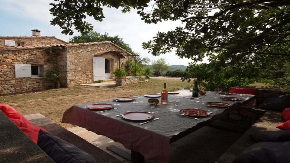 Shaded dining erea