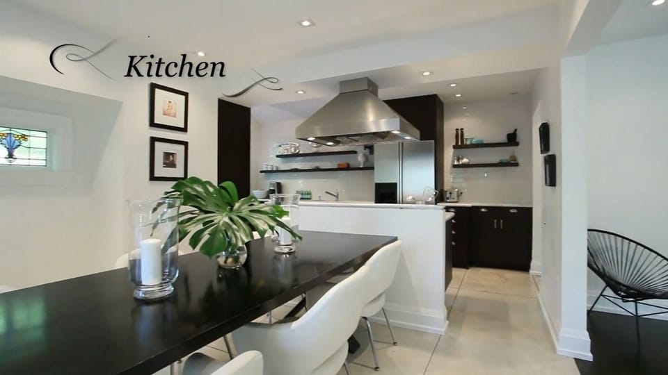 Dining room and kitchen