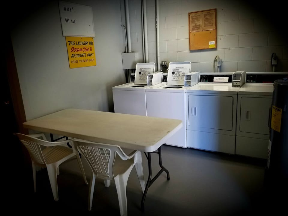 Laundry room on same floor within steps of unit with coin and Pay Range option.