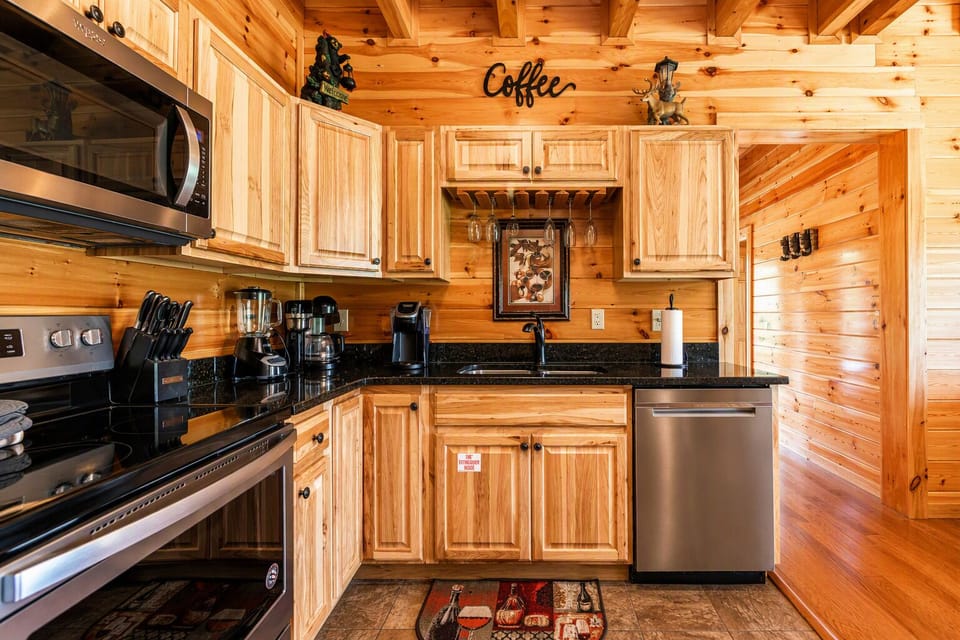 Whether you prefer single‑serve or a full pot, the kitchen offers both a Keurig and a classic coffee maker to start your mornings right