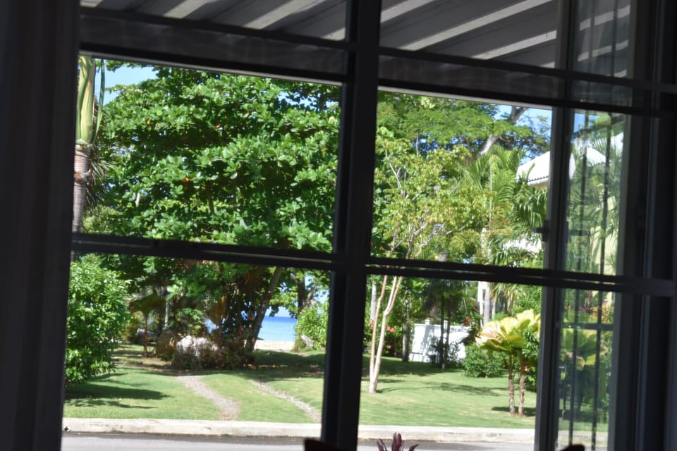 peek-a-boo beach view from living room