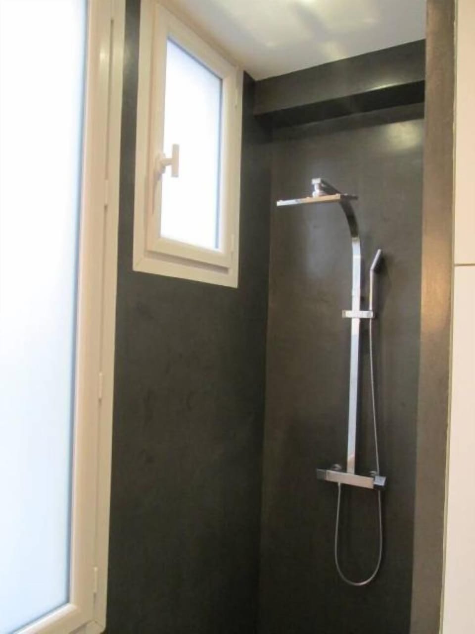 the shower in the Bathroom