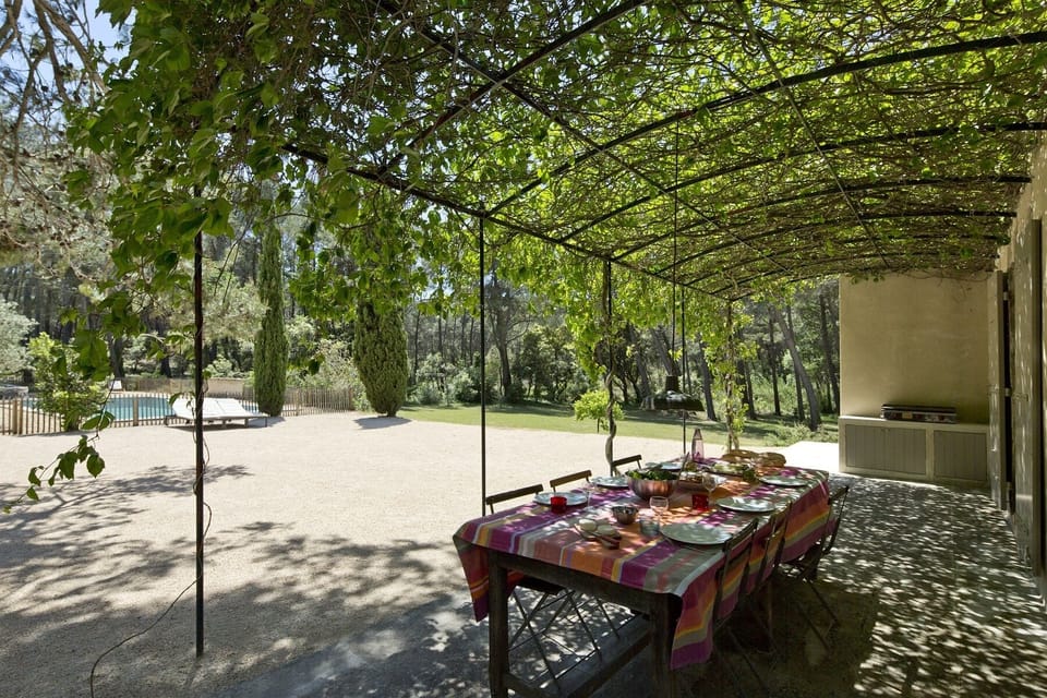 Shaded terrace and plancha