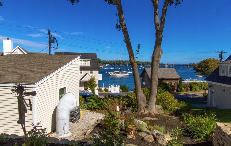 Water views of boats and harbor activities.  Delightful location.