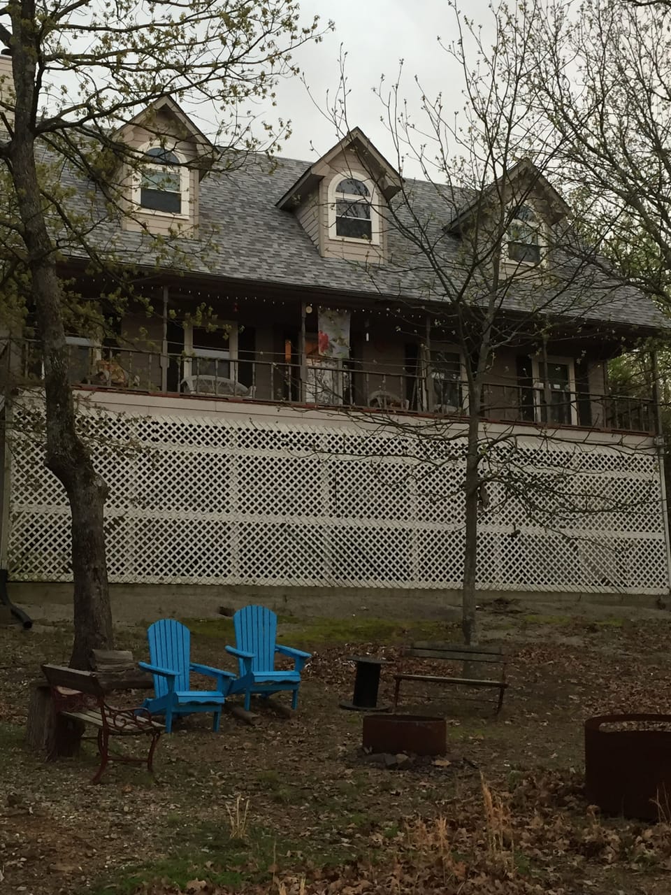 Back yard fire pit and seating