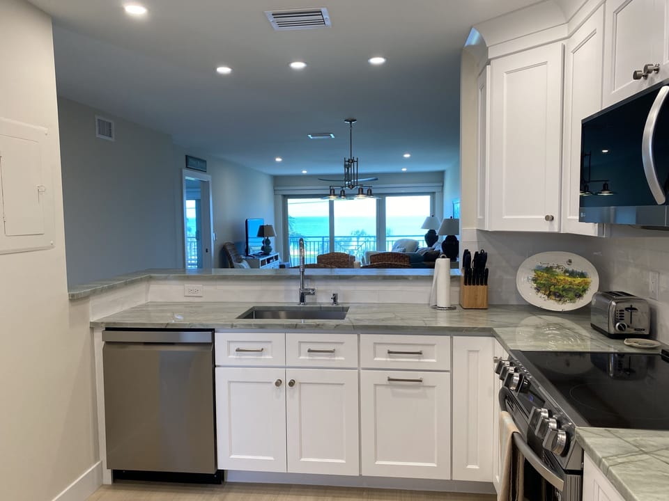 Beautiful new kitchen with quartzite counter tops