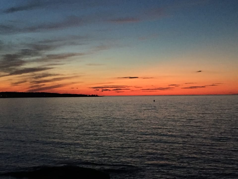 Evening sunset from patio