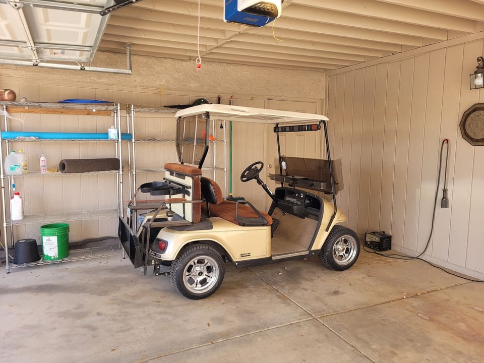 Rental includes a golf cart