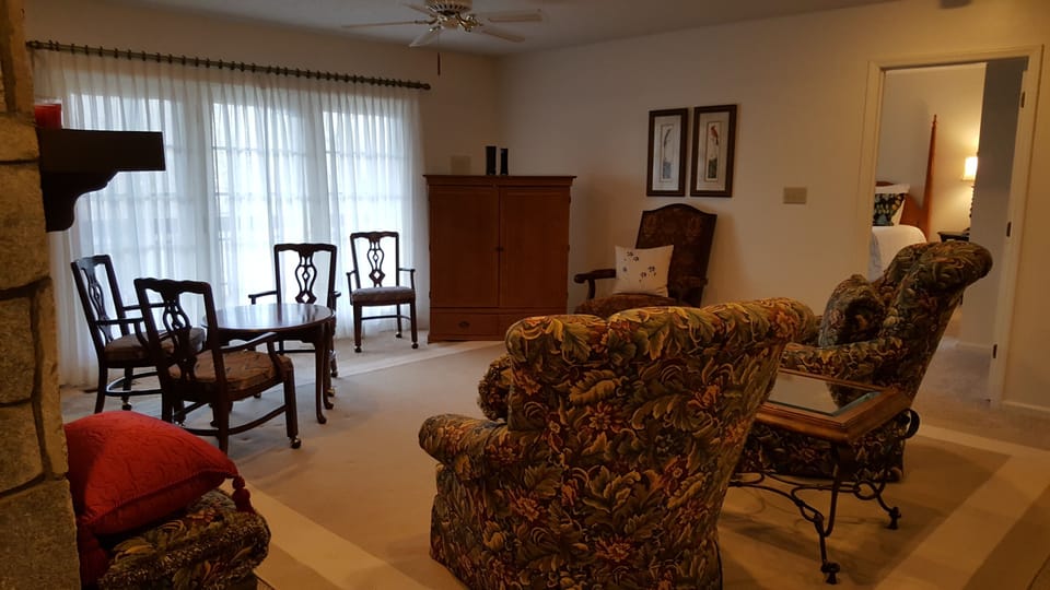 Second floor living room with TV and VCR