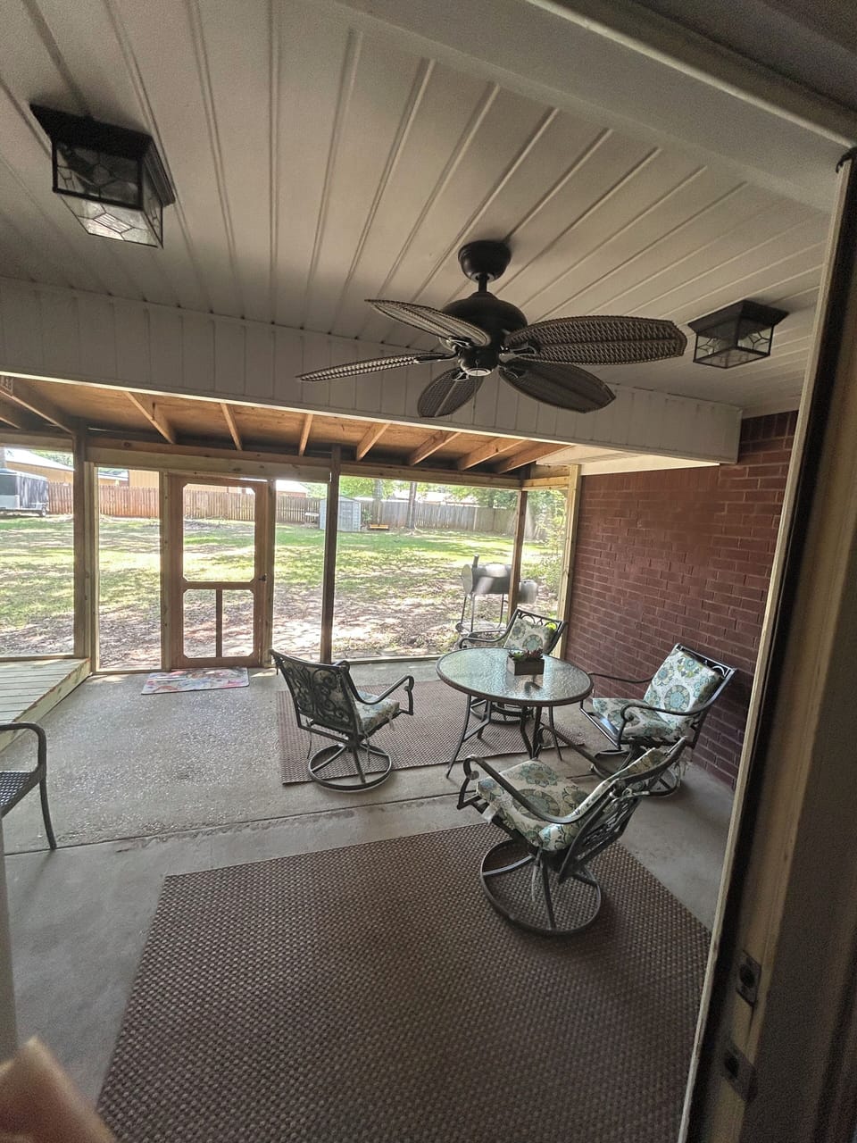 Screened in back porch