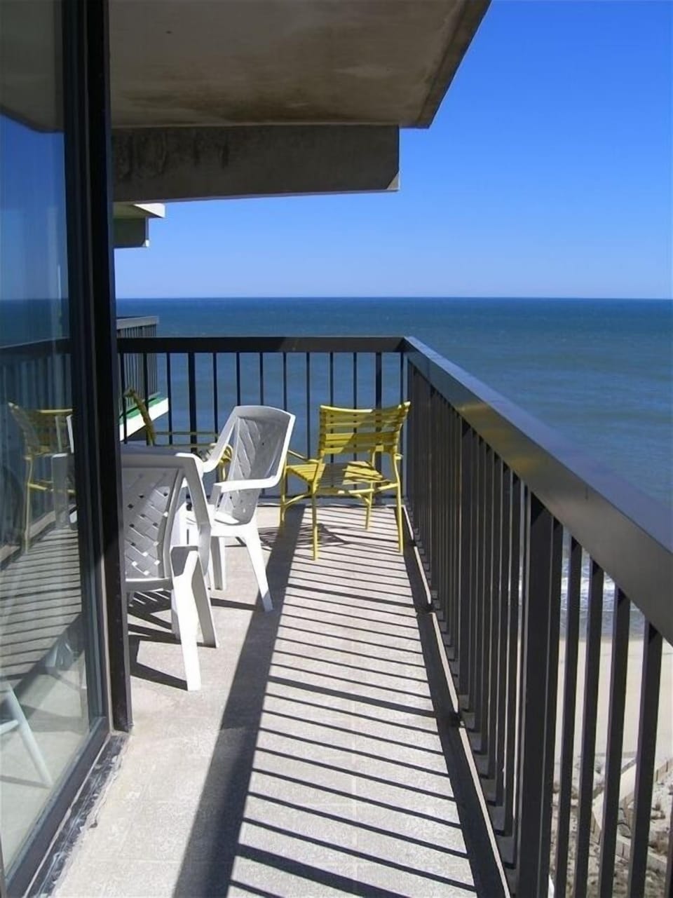 Private balcony with ocean front view