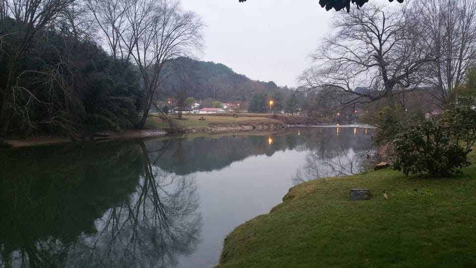Looking Down River from your backyard. You are directly on the Toccoa River.