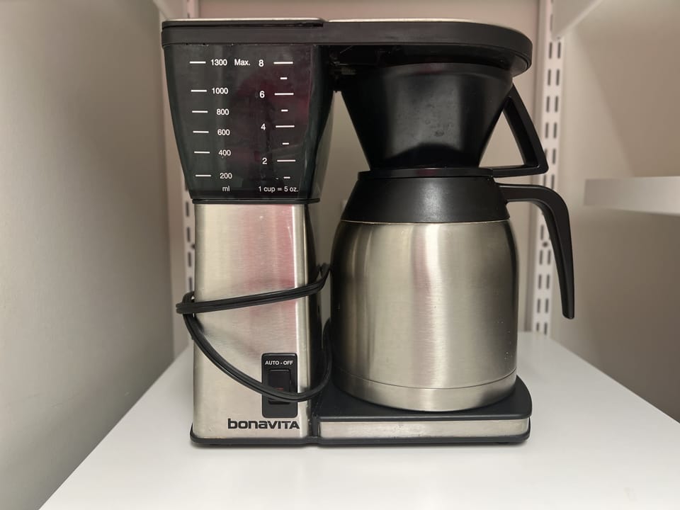 Bonavita coffee maker—8-cup capacity.