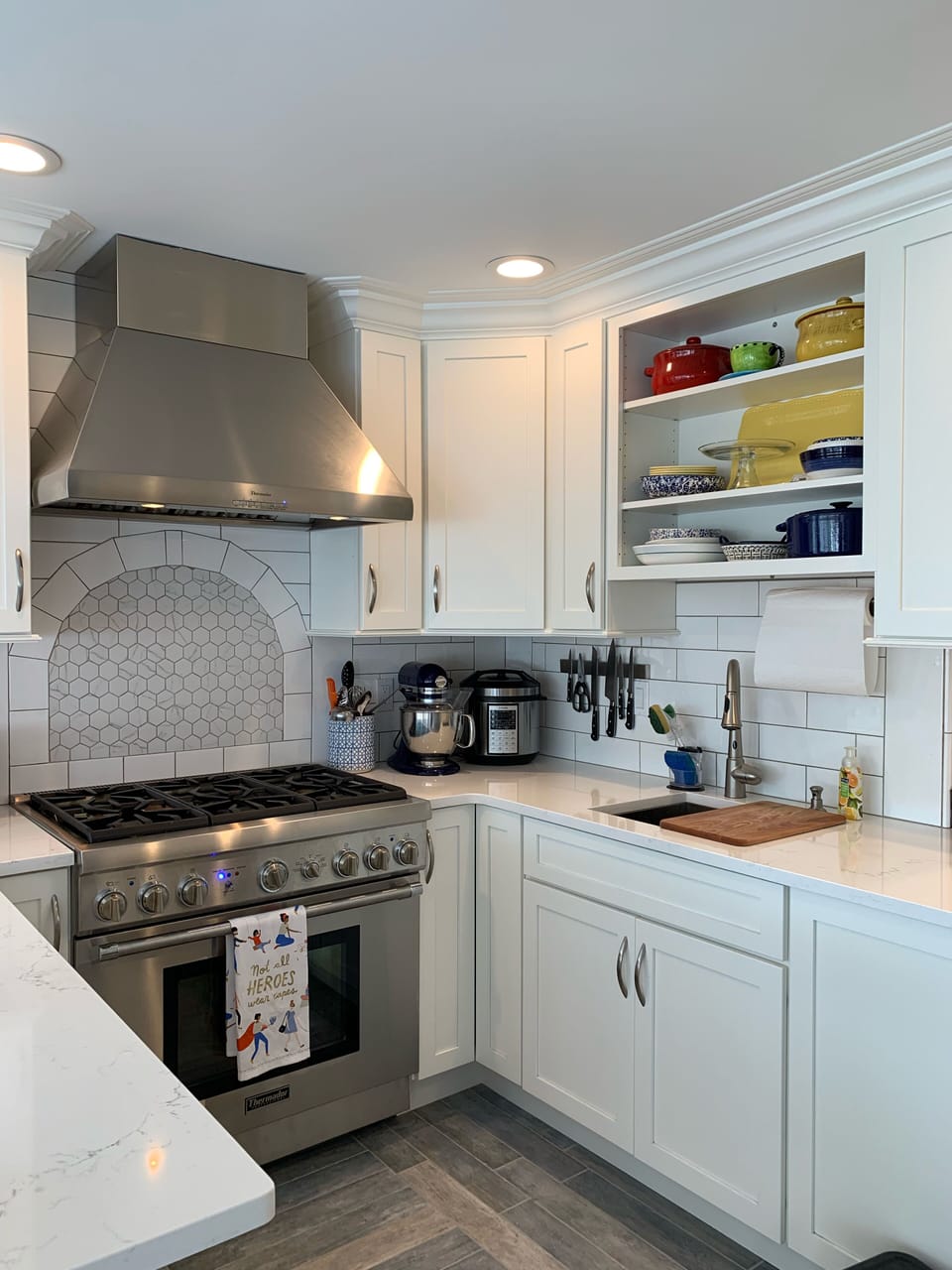 Kitchen with Thermador dual fuel range