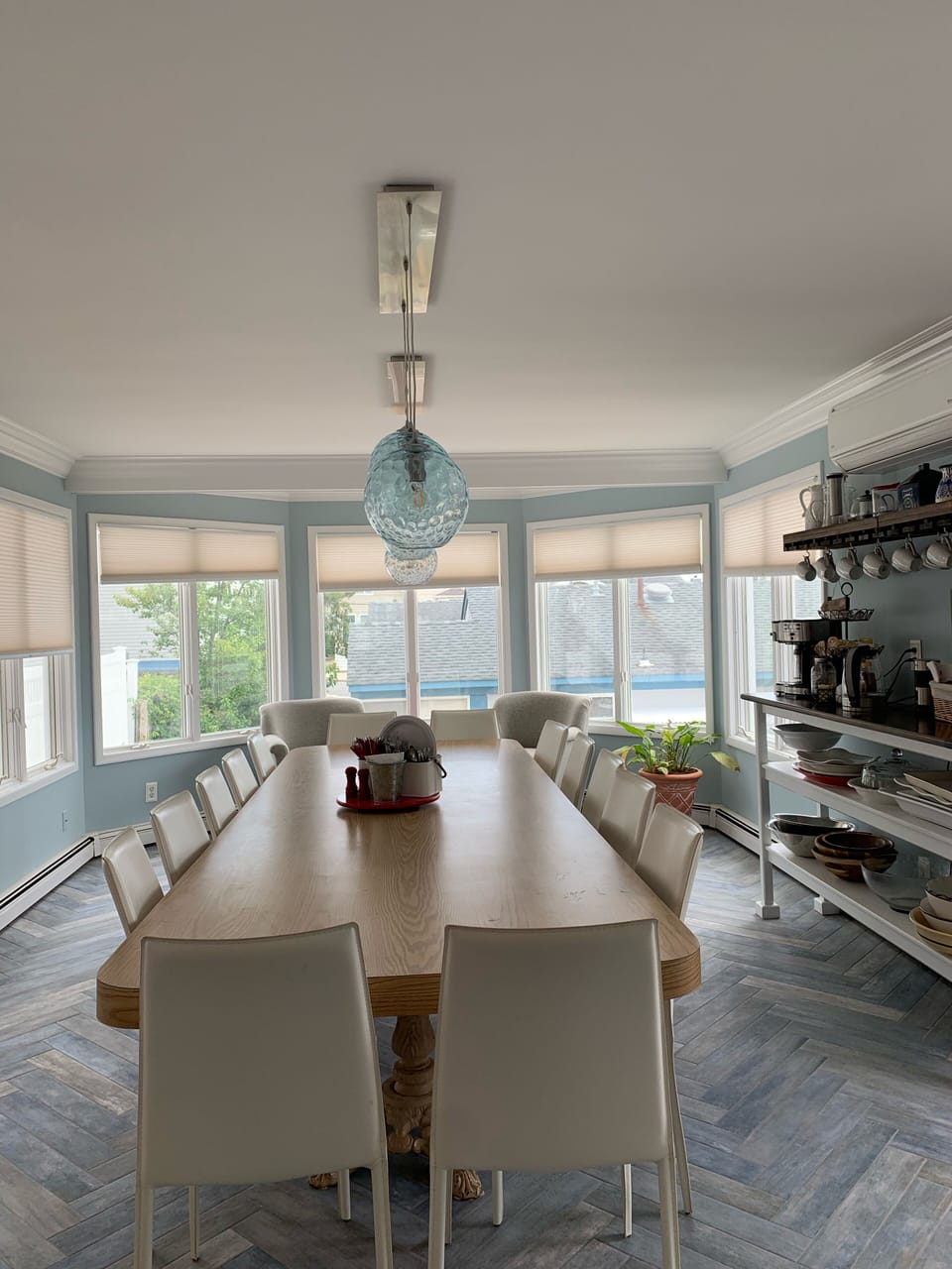 Dining table seats 14