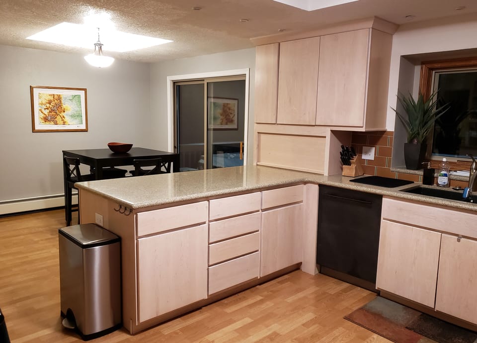 Kitchen and eating area