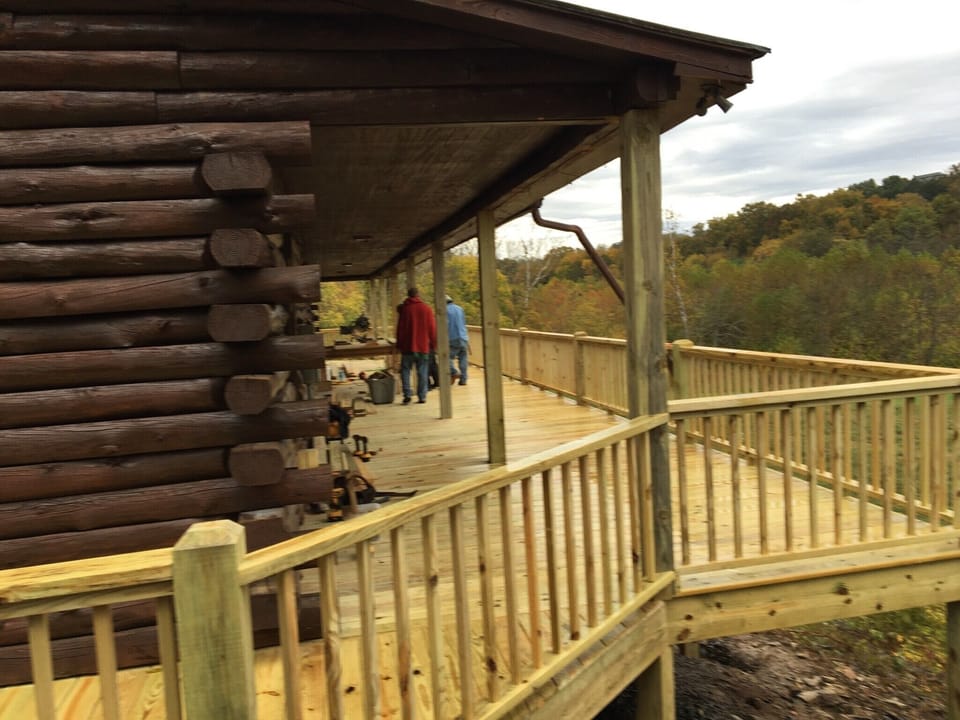 View of deck.