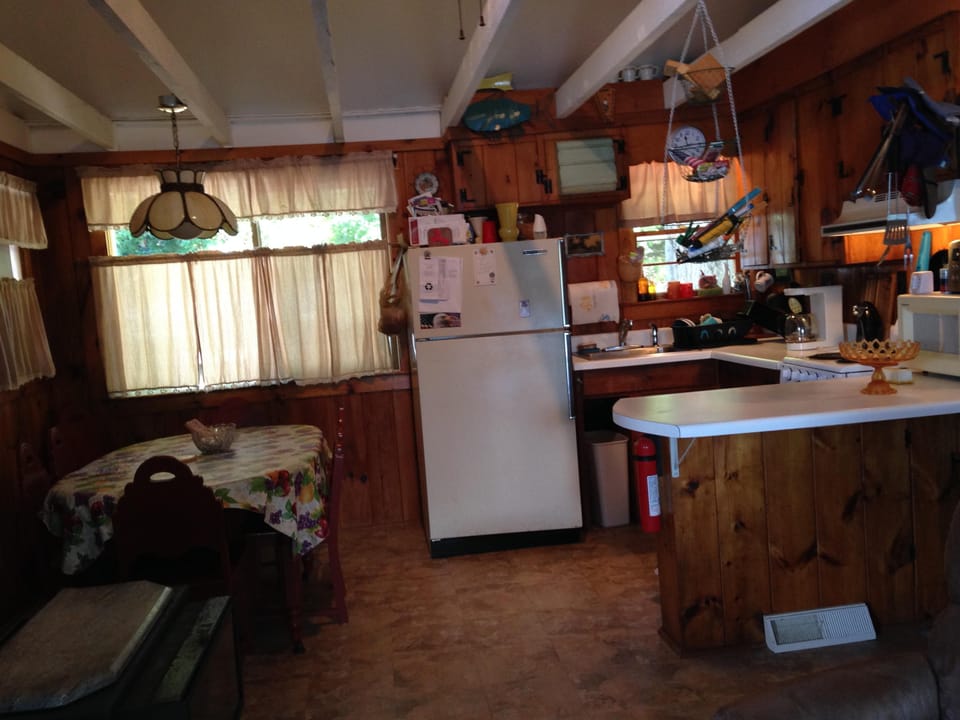 kitchen and dining area