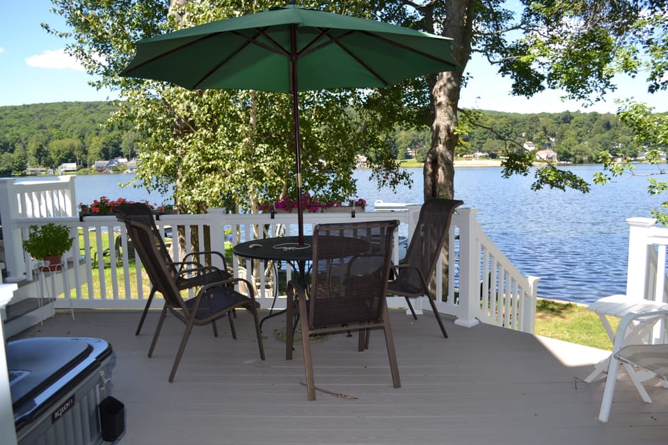 Table and umbrella