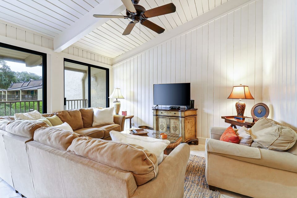 Living area with smart TV