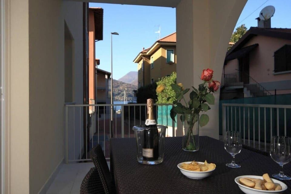 Private terrace with partial lake view