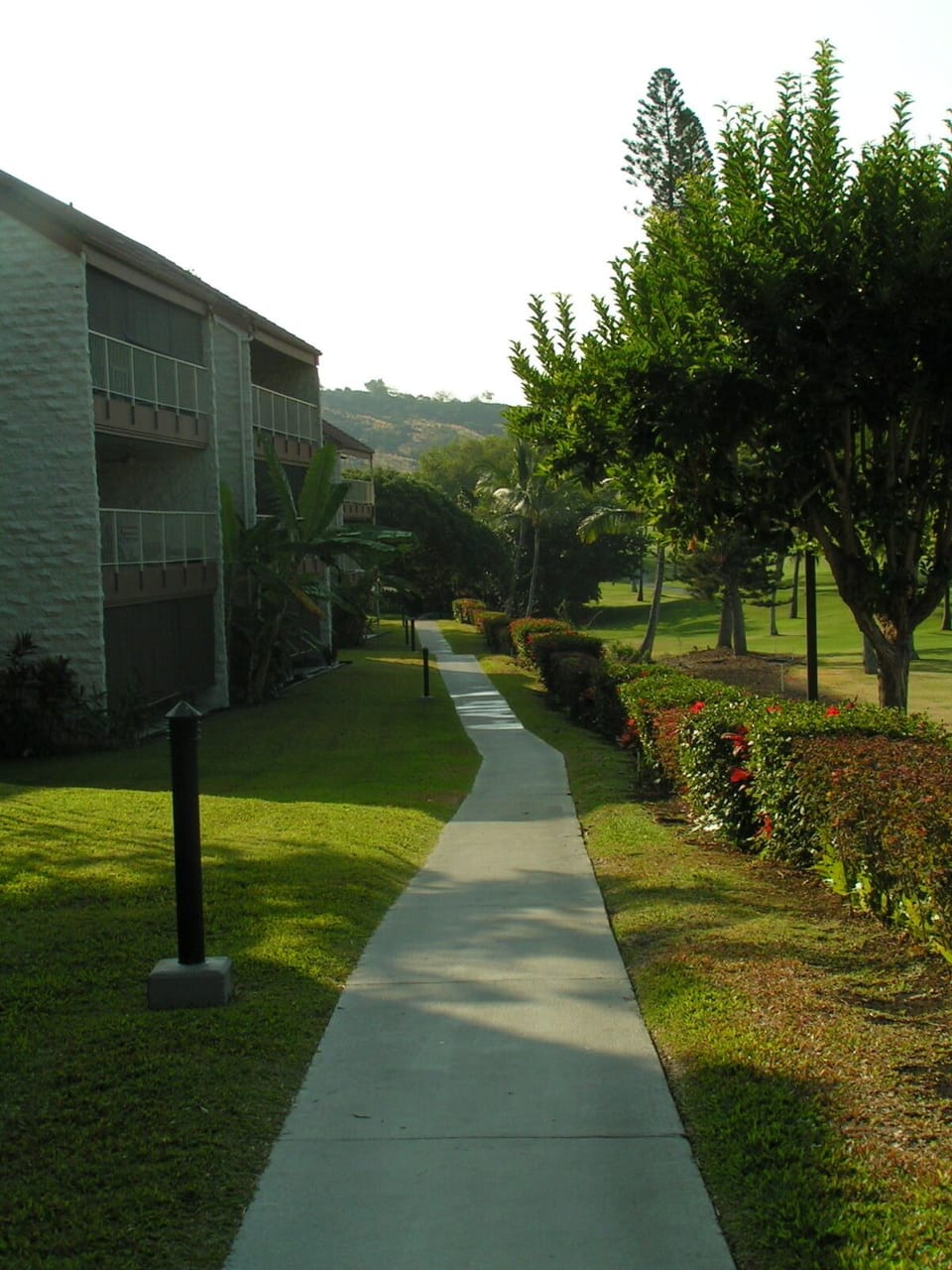 Walkway goes all around the property