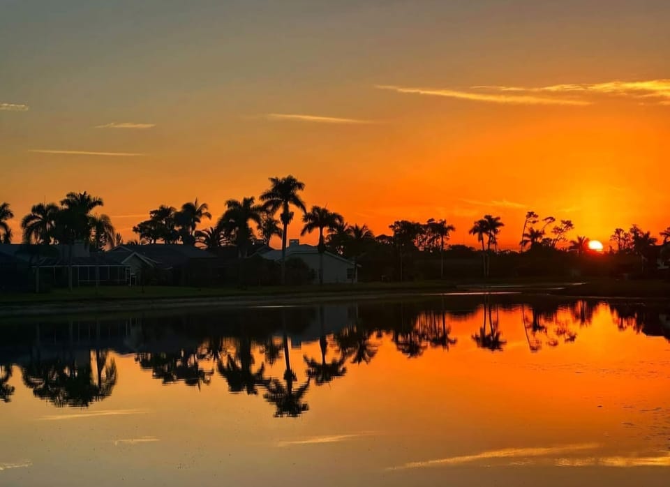 Sunset down the block