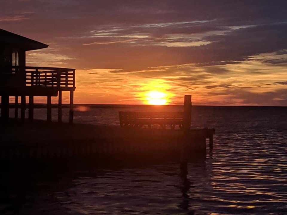 Stunning sunset views, casting a golden afterglow across the horizon.
