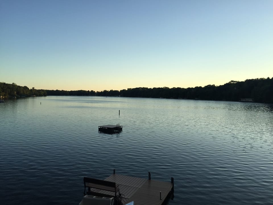 View of the pier and the lake with exquisite summer sunsets!