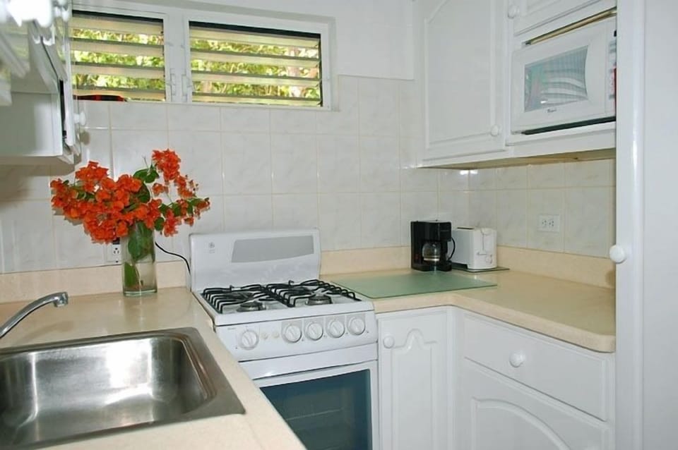custom fitted kitchen, gas stove has electric ignition. Microwave & requirements