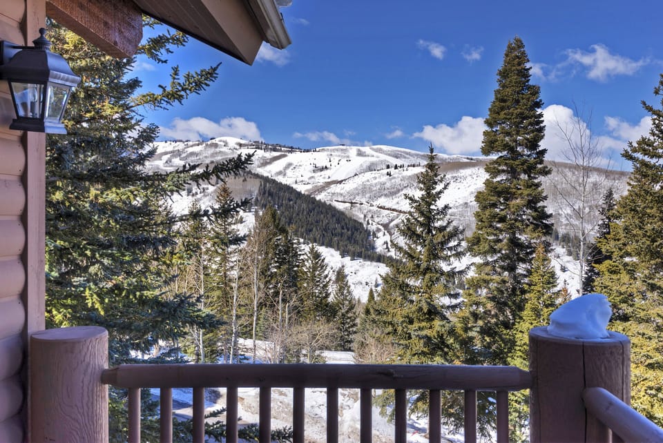 Fire up the grill, and enjoy a mountain view from the deck. 