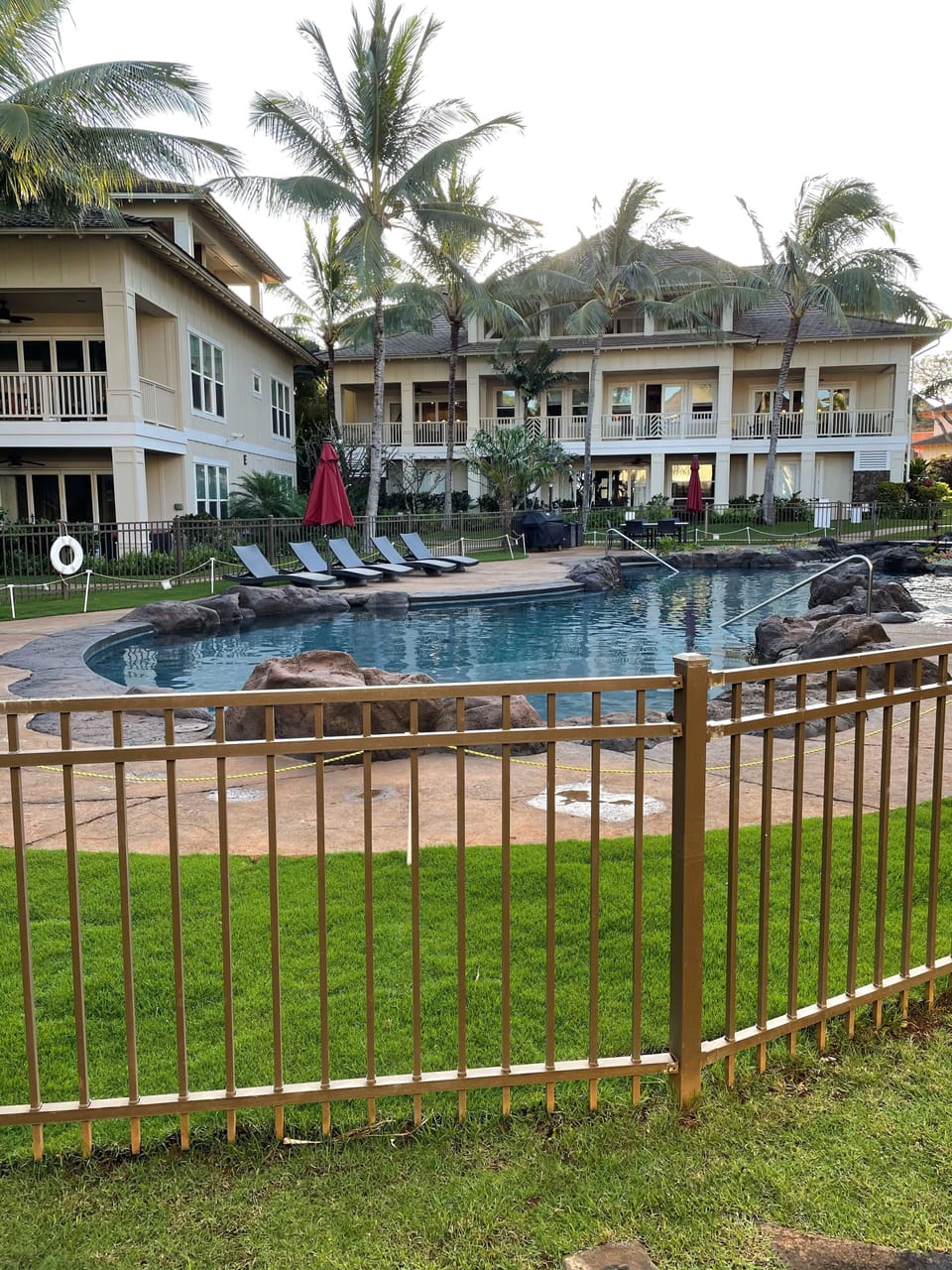 View of pool from our lanai entrance.