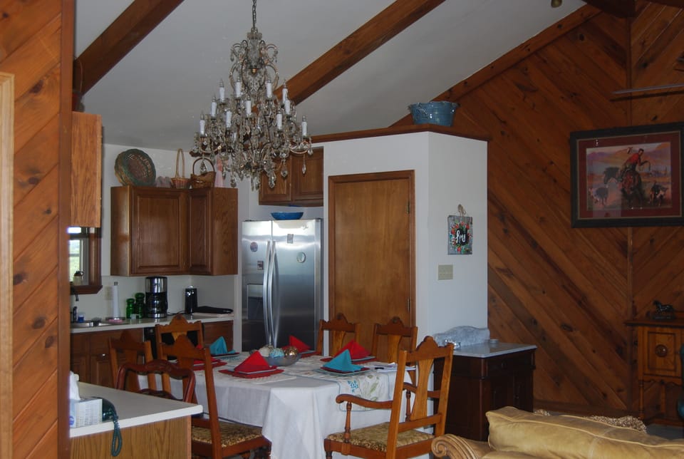 kitchen and dining area