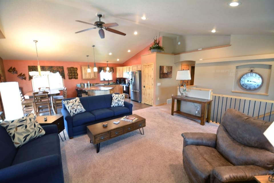 Upstairs living and dining.