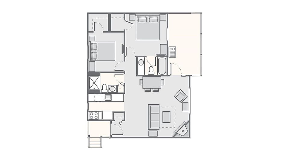 2-Bedroom Timber Floor Plan