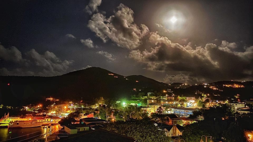 Cruz Bay at night!