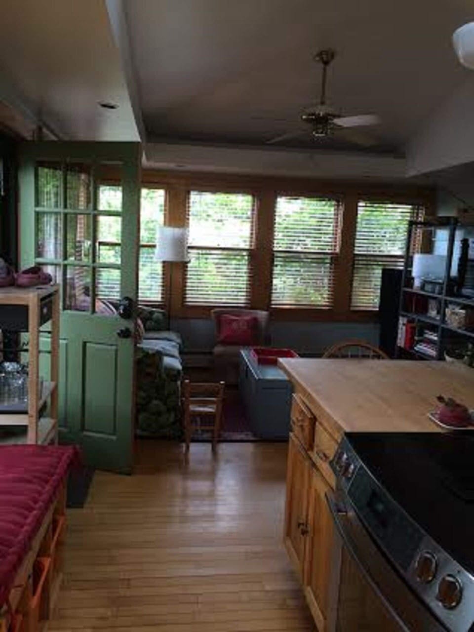 Kitchen and family room