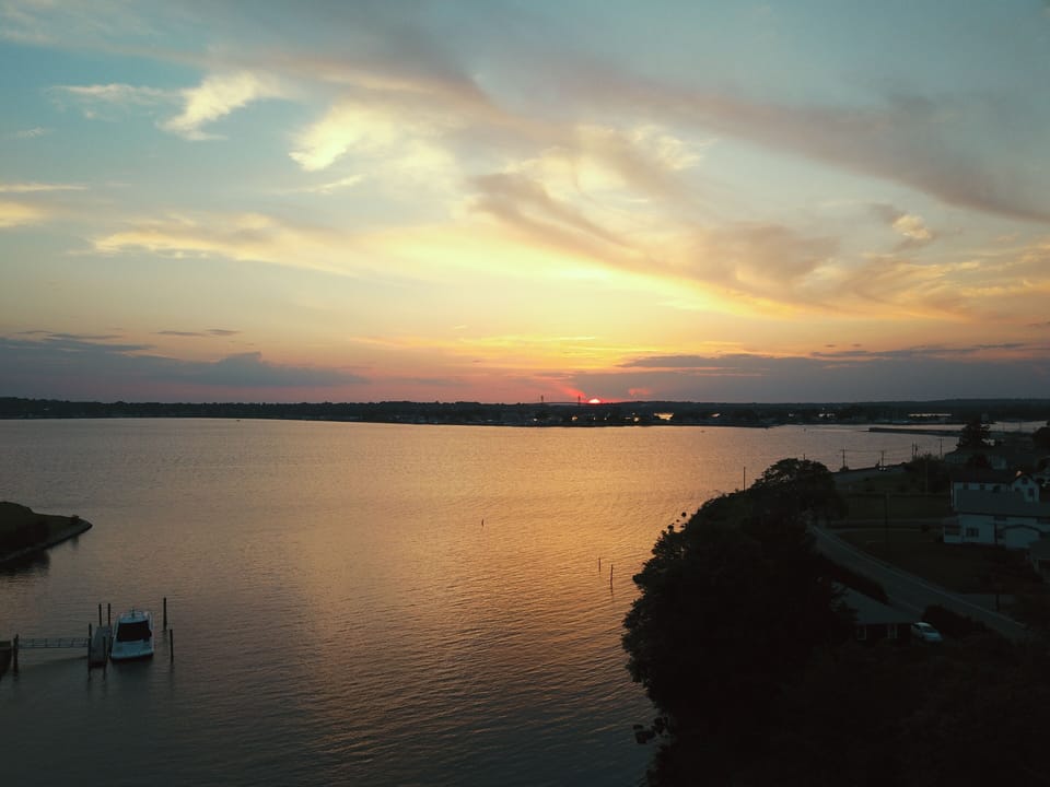 Sunset views from the house are spectacular 