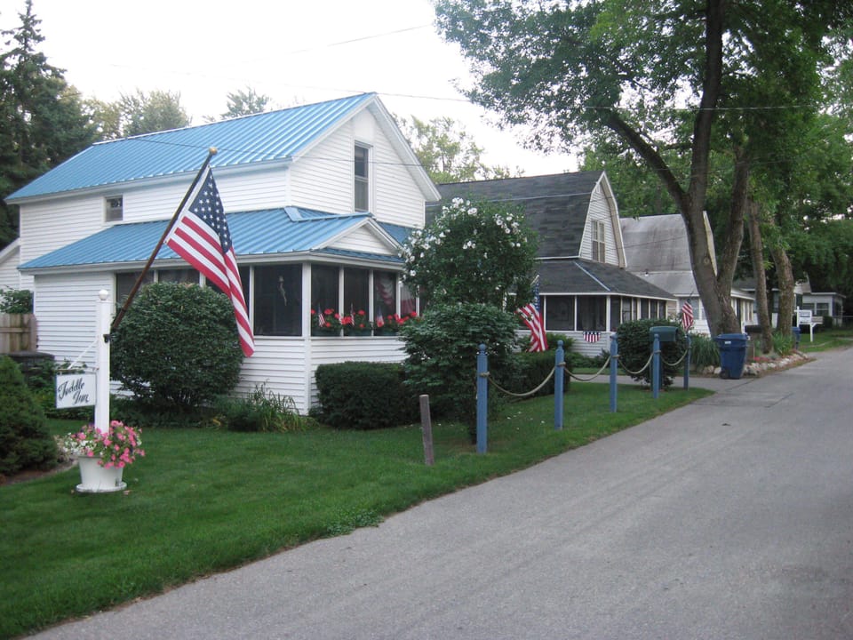 Back from the beach .....street view....not our house but how cute the area is..