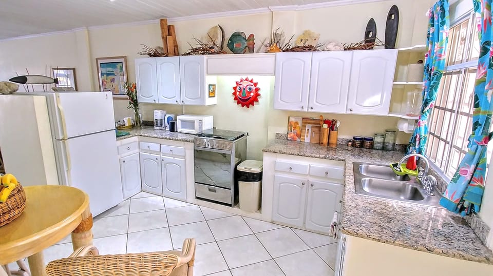Well equipped modern kitchen.