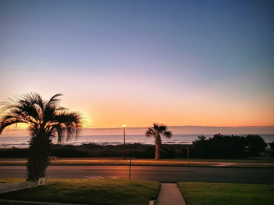 Sunrise from the parking lot.