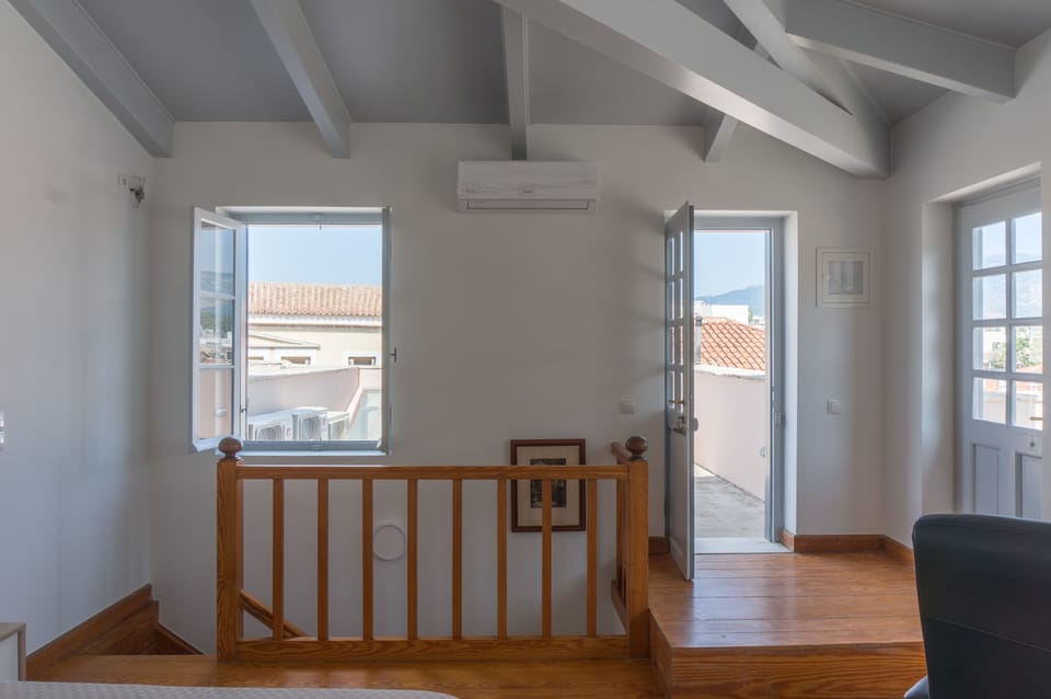 View from bed to second terrace