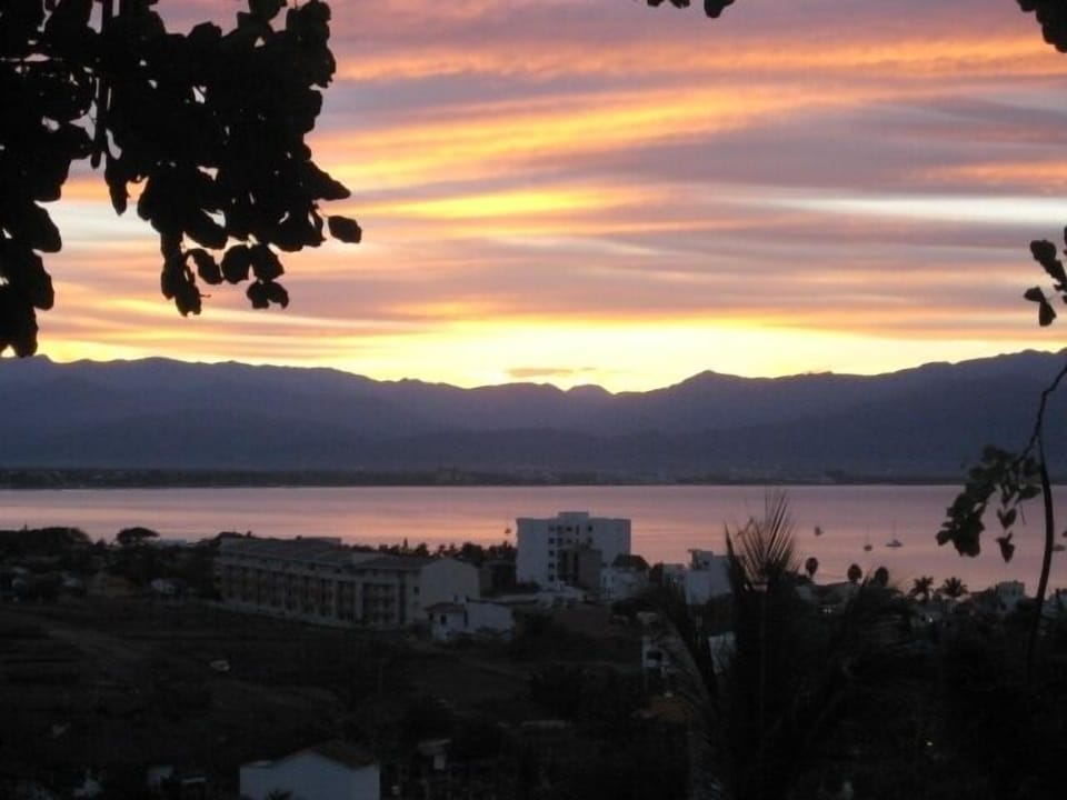 Sunrise of the terrace at the Villa