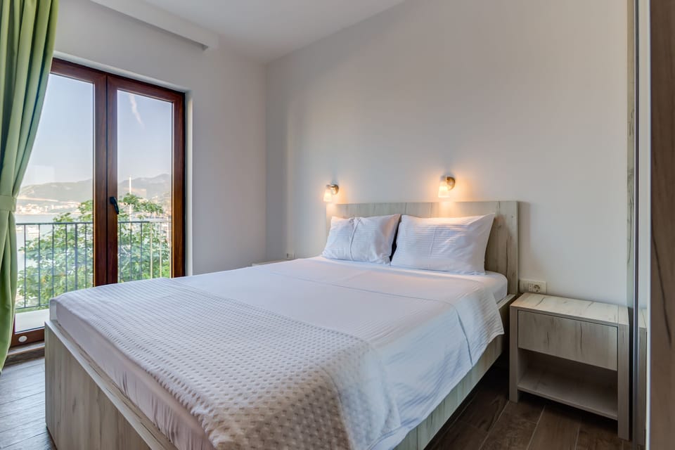 Comfortable double bed for two people.