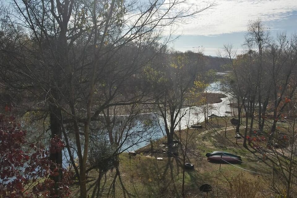 Fall view of the Ouachita River from office