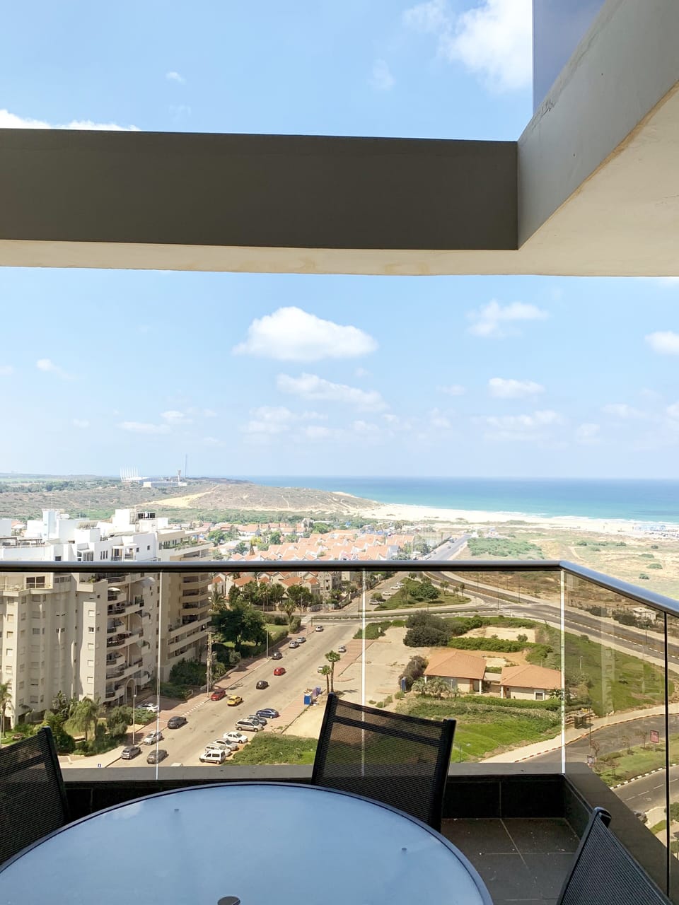 The view from the balcony 