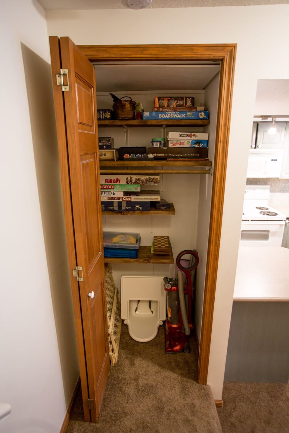 Nothing says cozy Whistler getaway like a closet full of games! 