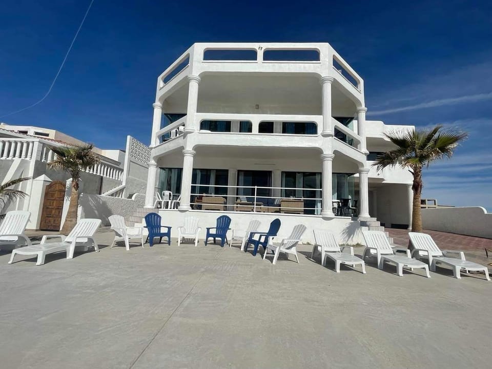 Large extended patio for sunbathing, gatherings, receptions, and fun!