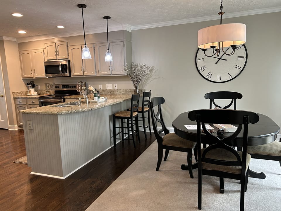 Kitchen and eating area