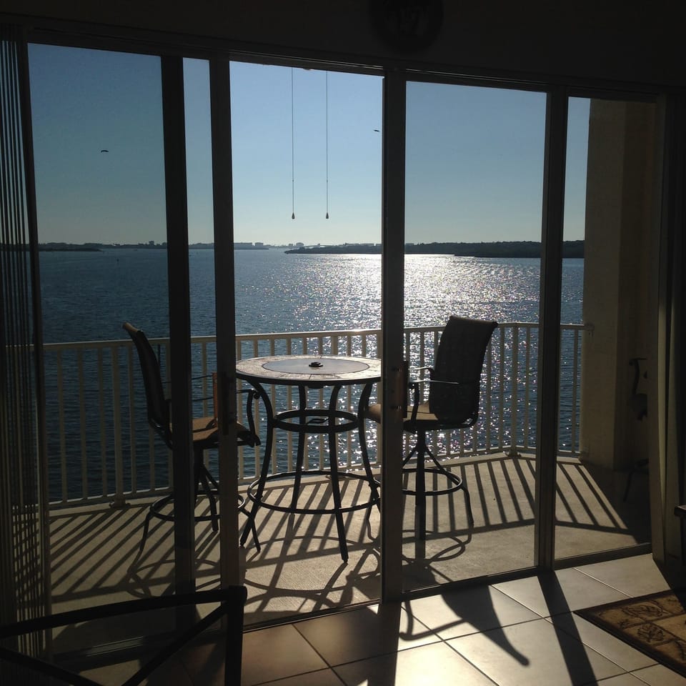 Watch the sunset from the kitchen